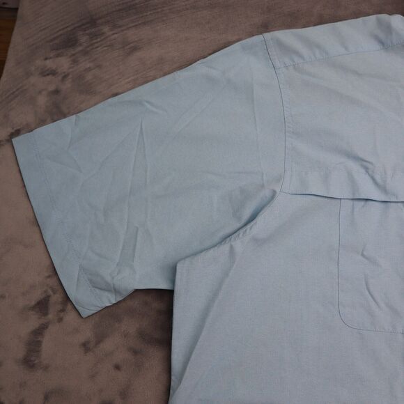 Wrangler Shirt Mens 3XL Blue Workwear Outdoor Stretch Hike Fish Button Up - Picture 9 of 15